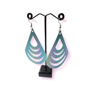 Faux Leather Dangling Earrings